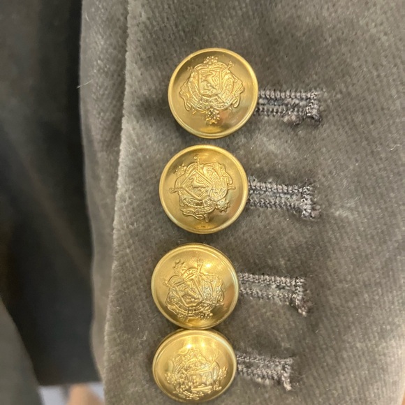 J. Crew Gray Blazer with Gold Buttons - Picture 3 of 5